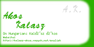 akos kalasz business card